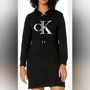 CALVIN KLEIN HOODED DRESS
